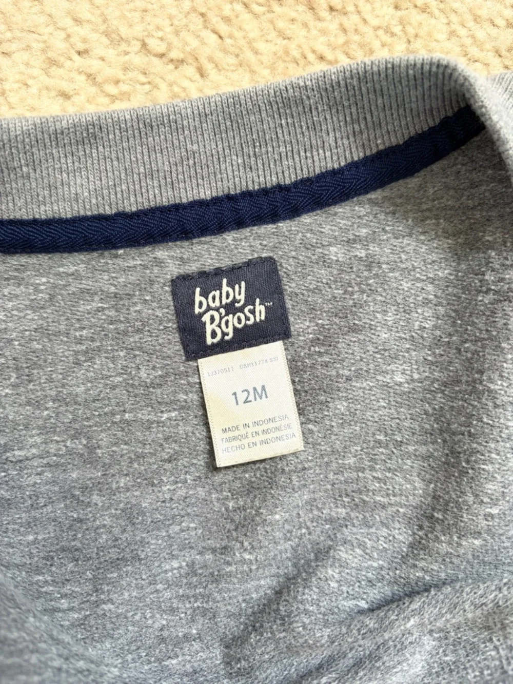 Osh Kosh B'Gosh Gray Sweater Jacket Size 12M Lightweight Fall Coat Spring Coat